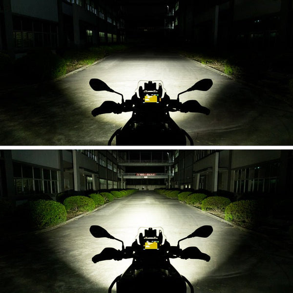 Loboo L11 Motorcycle Auxiliary Lights - Ø 85mm - Black