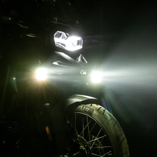Loboo L11 Motorcycle Auxiliary Lights - Ø 85mm - Black