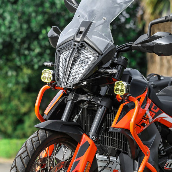 Loboo L12T Motorcycle Auxiliary Lights - Ø 73mm - Black