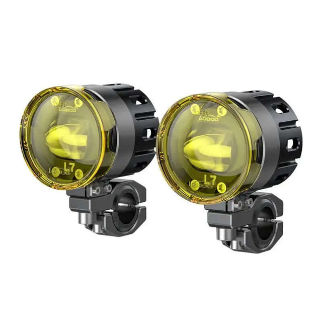Loboo L7S Motorcycle Auxiliary Lights - Ø 67mm - Black
