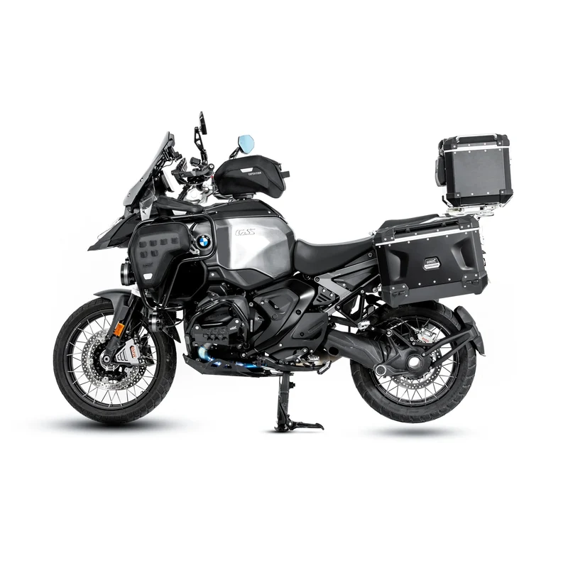 Loboo Adventure Motorcycle Tank Bag with Magnetic Quick-Release System and Rain Cover (BTB20BK) with Adapter