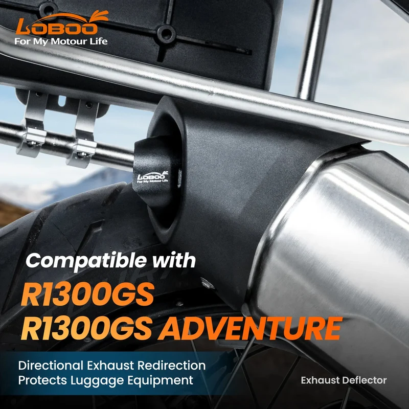 LOBOO Exhaust Deflector for BMW R1300GS / Adventure (2024+) | Luggage Heat Shield (CPQ131)