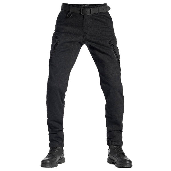 Pando Moto Mark Kev 01 Jeans, Length 32 - Black