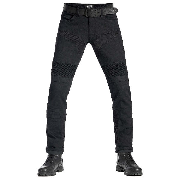 Pando Moto KarlDo SLIM Jeans, Length 32 - Black