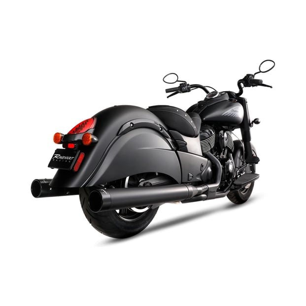 Rinehart Exhaust - Slip-On - 4" DBX40 - Indian Touring & Bagger (2014-2025) - Black / Black