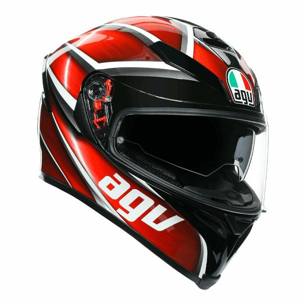 AGV K5 S Tempest Gloss Helmet - Black Red