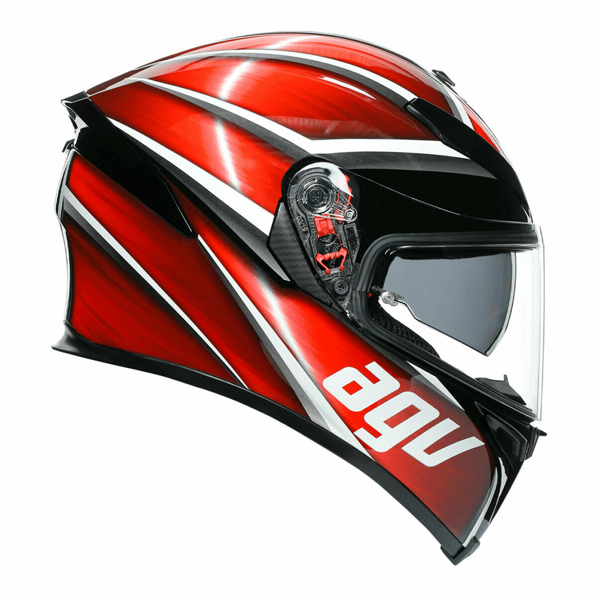 AGV K5 S Tempest Gloss Helmet - Black Red