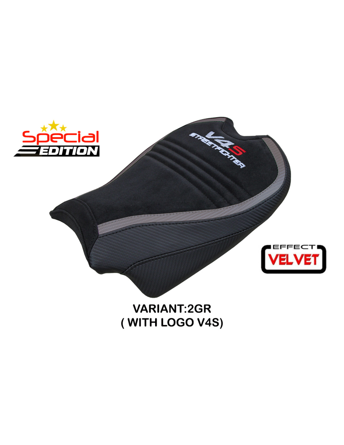TPZ Italia - Seat Covers - Ducati Streetfighter V4 (2020-2024)- Rider - Areion Velvet Special Edition