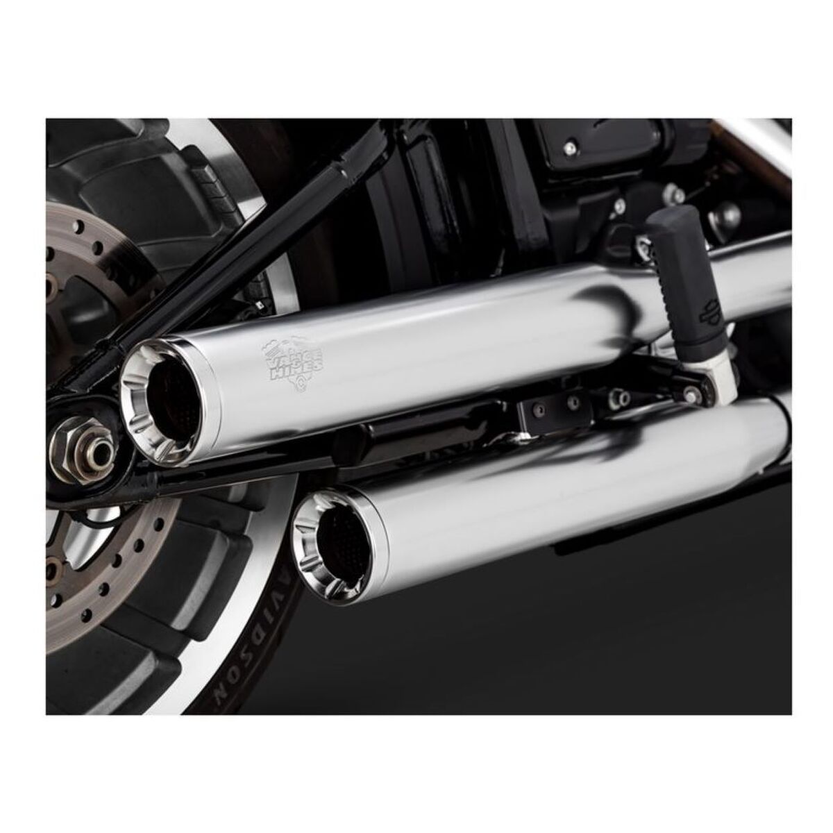 Vance & Hines Exhaust - PCX Slip-Ons - Eliminator 300 - HD Softail (2018-2024) - Chrome