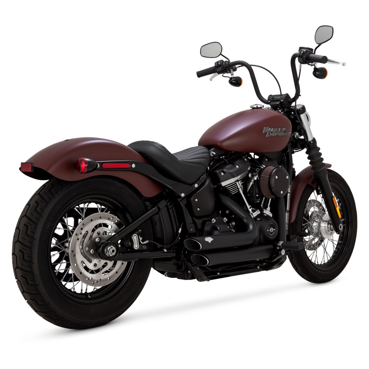 Vance & Hines PCX Shortshots Staggered Exhaust For Harley Softail 2018-2024 - Black