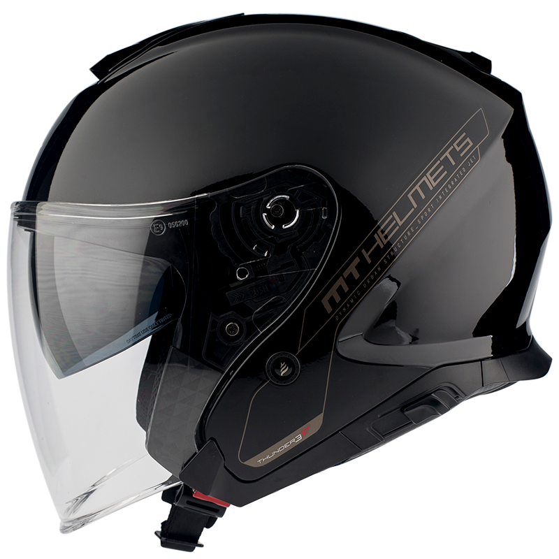 MT Thunder 3 SV Jet A1 Gloss Helmet - Black - Motofever