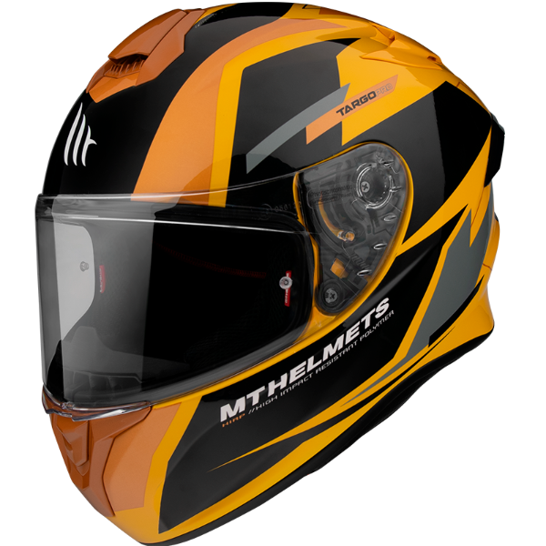 MT Targo Pro Sound Gloss Helmet - Yellow Black - Motofever