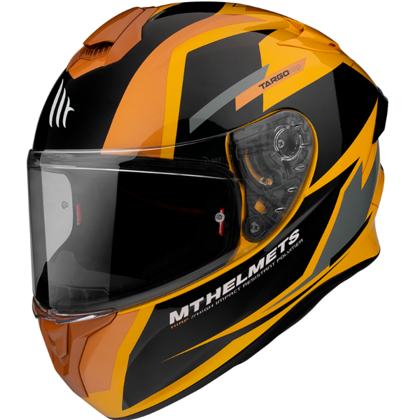 Yellow top motorbike helmet