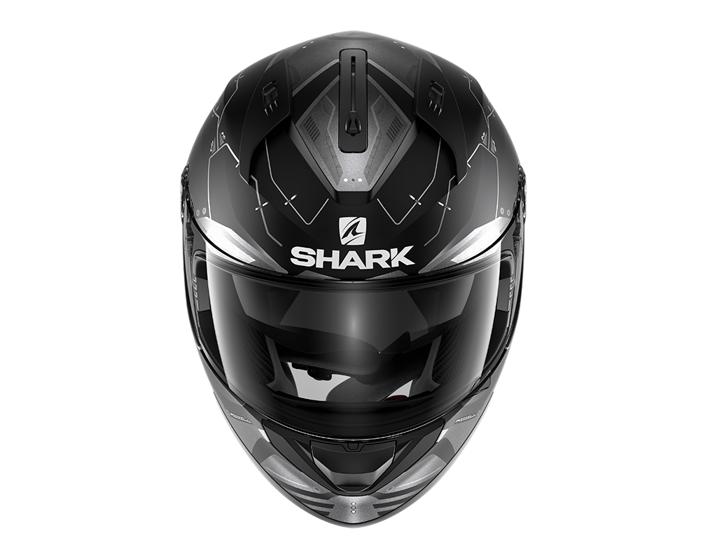 Shark Ridill Mecca Matt Helmet - Black Silver - Motofever