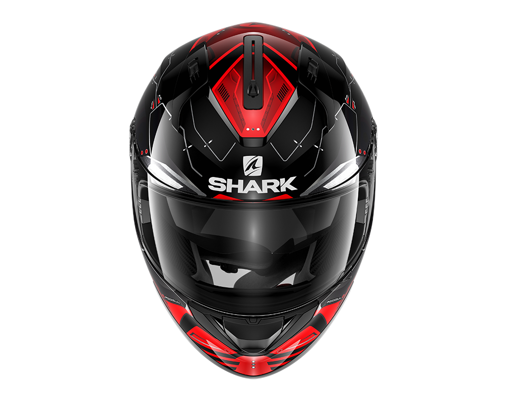 Shark Ridill Mecca Gloss Helmet - BLK/RED/SLVR - Motofever