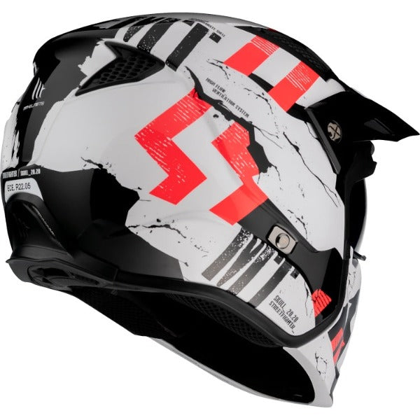 MT Streetfighter SV Skull 2020 A0 Gloss Helmet - Pearl White - Motofever