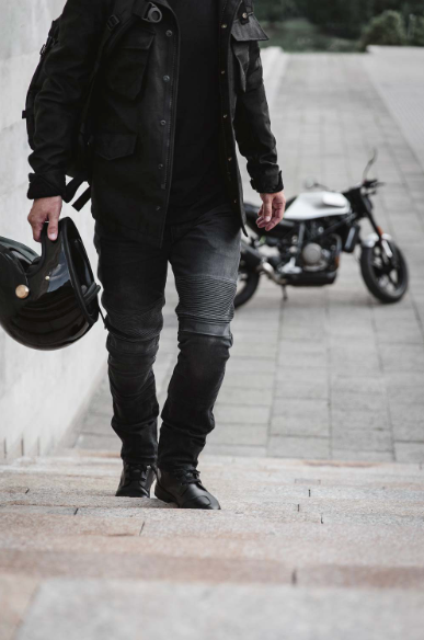 Pando Moto KARL DEVIL 9 Jeans, Length 32 - Black - Motofever