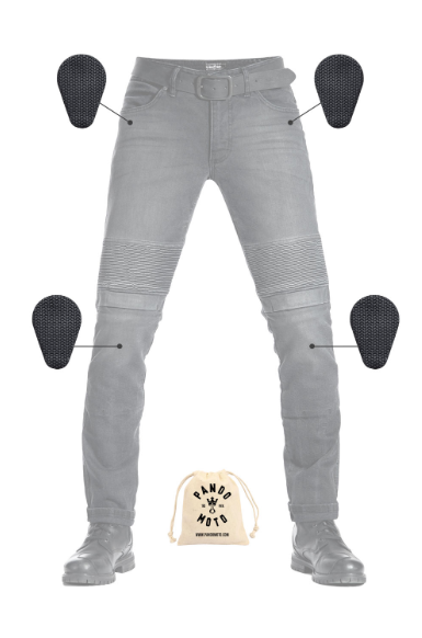 Pando Moto KARL DEVIL 9 Jeans, Length 32 - Black - Motofever