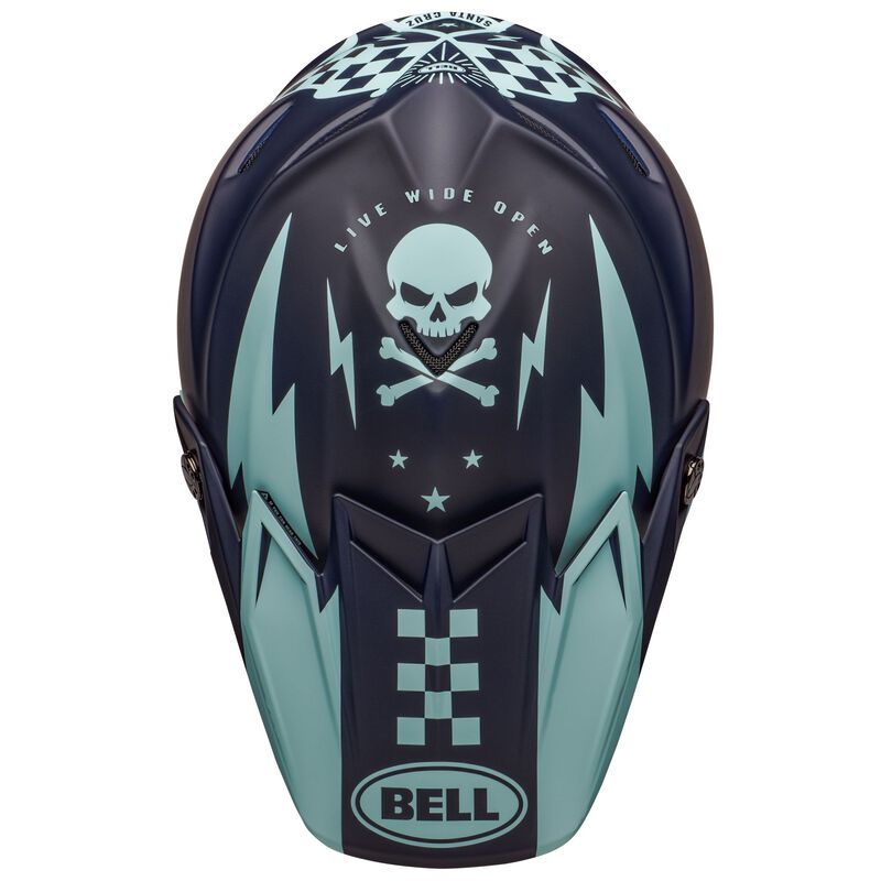 Bell Moto-9 Flex Seven Galaxy Matte Helmet - BLK/MINT/WHT - Motofever