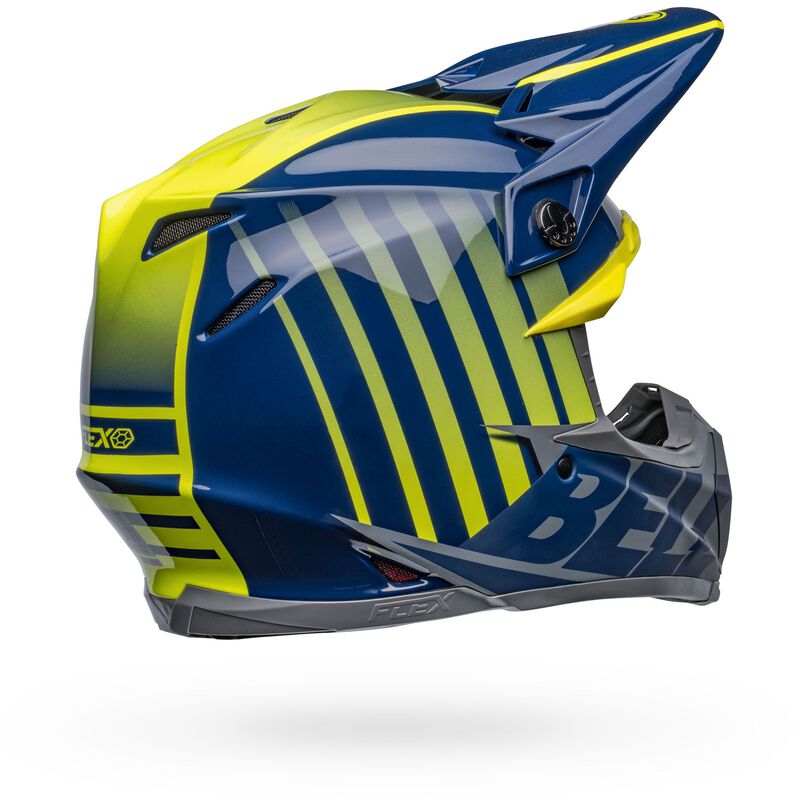 Bell Moto-9S Flex Sprint Helmet - Blue Hi Viz Yellow - Motofever