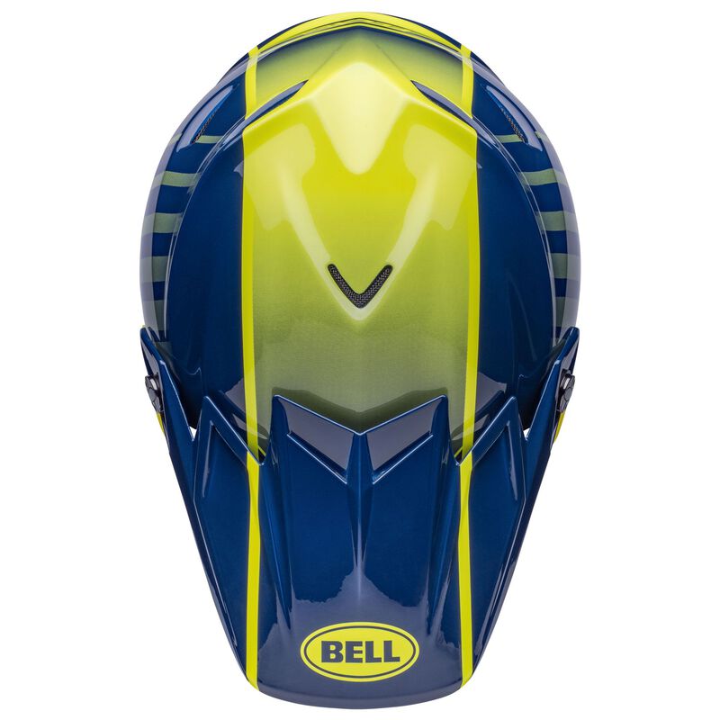 Bell Moto-9S Flex Sprint Helmet - Blue Hi Viz Yellow - Motofever