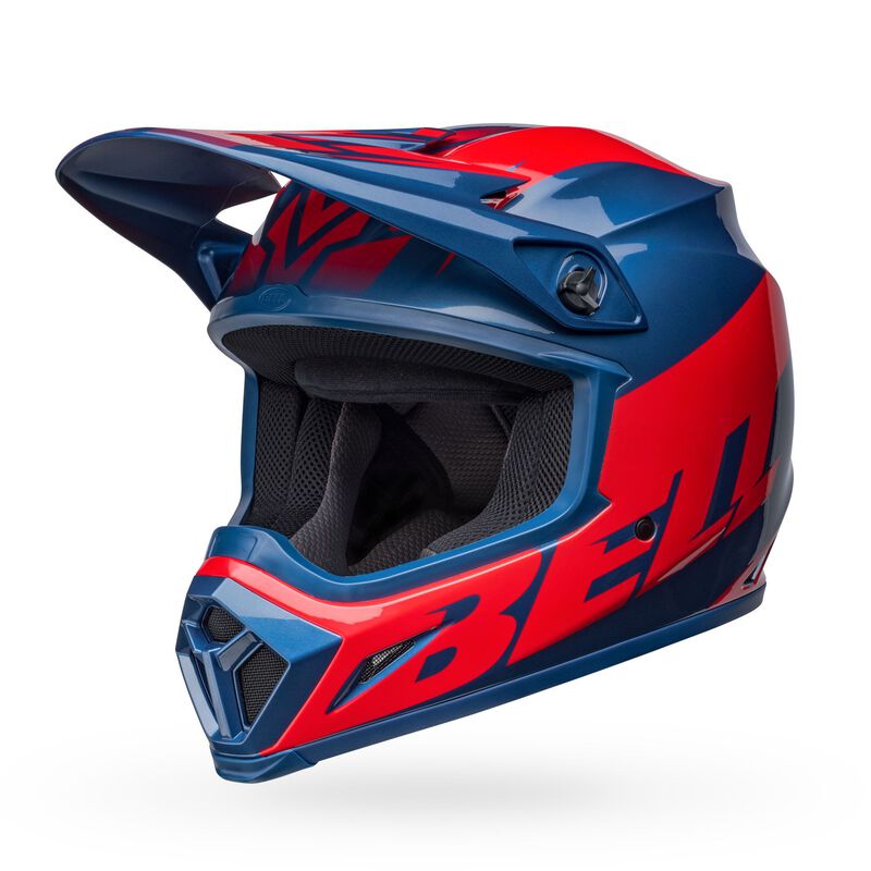 Bell MX-9 MIPS Disrupt True Helmet : Blue Red - Motofever