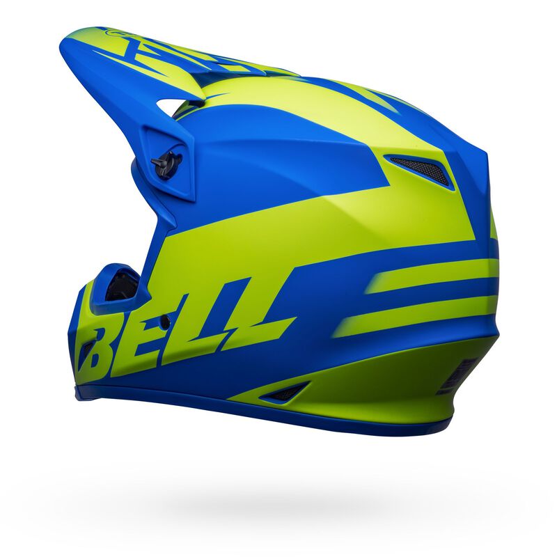 Bell MX-9 MIPS Disrupt Classic Matt Helmet - Blue Hi Viz Yellow - Motofever