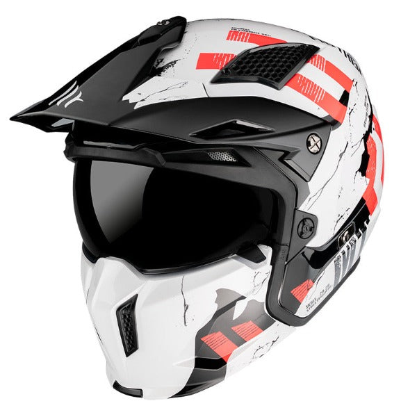 MT Streetfighter SV Skull 2020 A0 Gloss Helmet - Pearl White - Motofever
