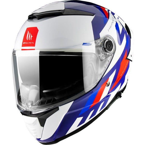 MT Thunder 4 SV Ergo C7 Gloss Helmet - Pearl Blue - Motofever