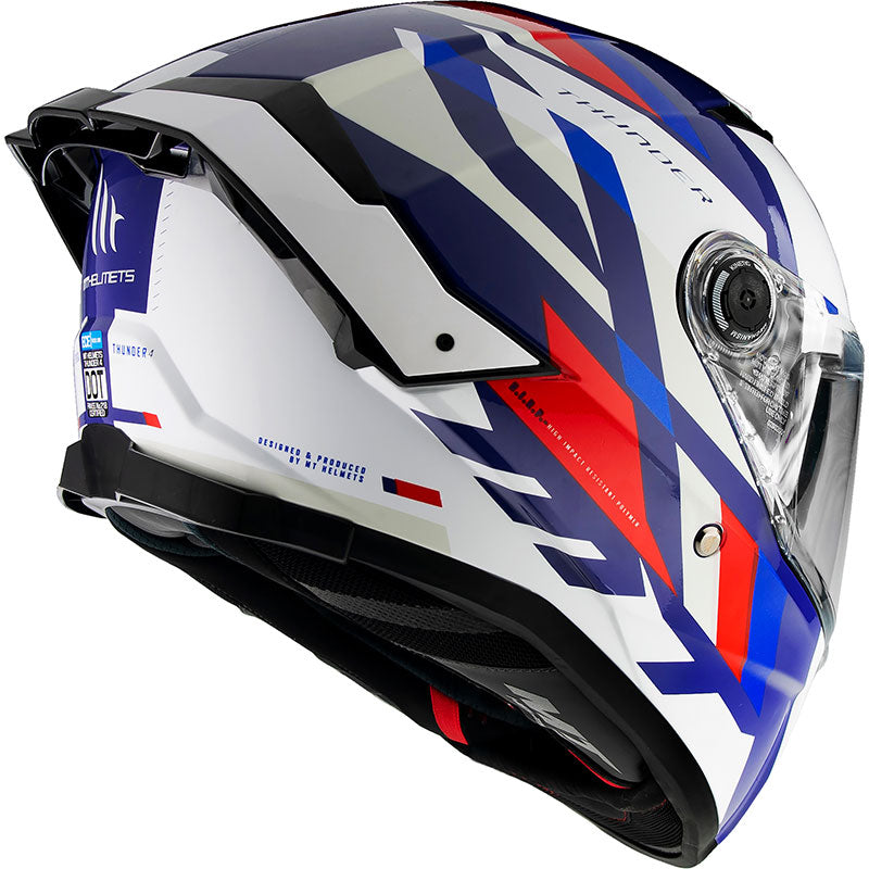 MT Thunder 4 SV Ergo C7 Gloss Helmet - Pearl Blue - Motofever
