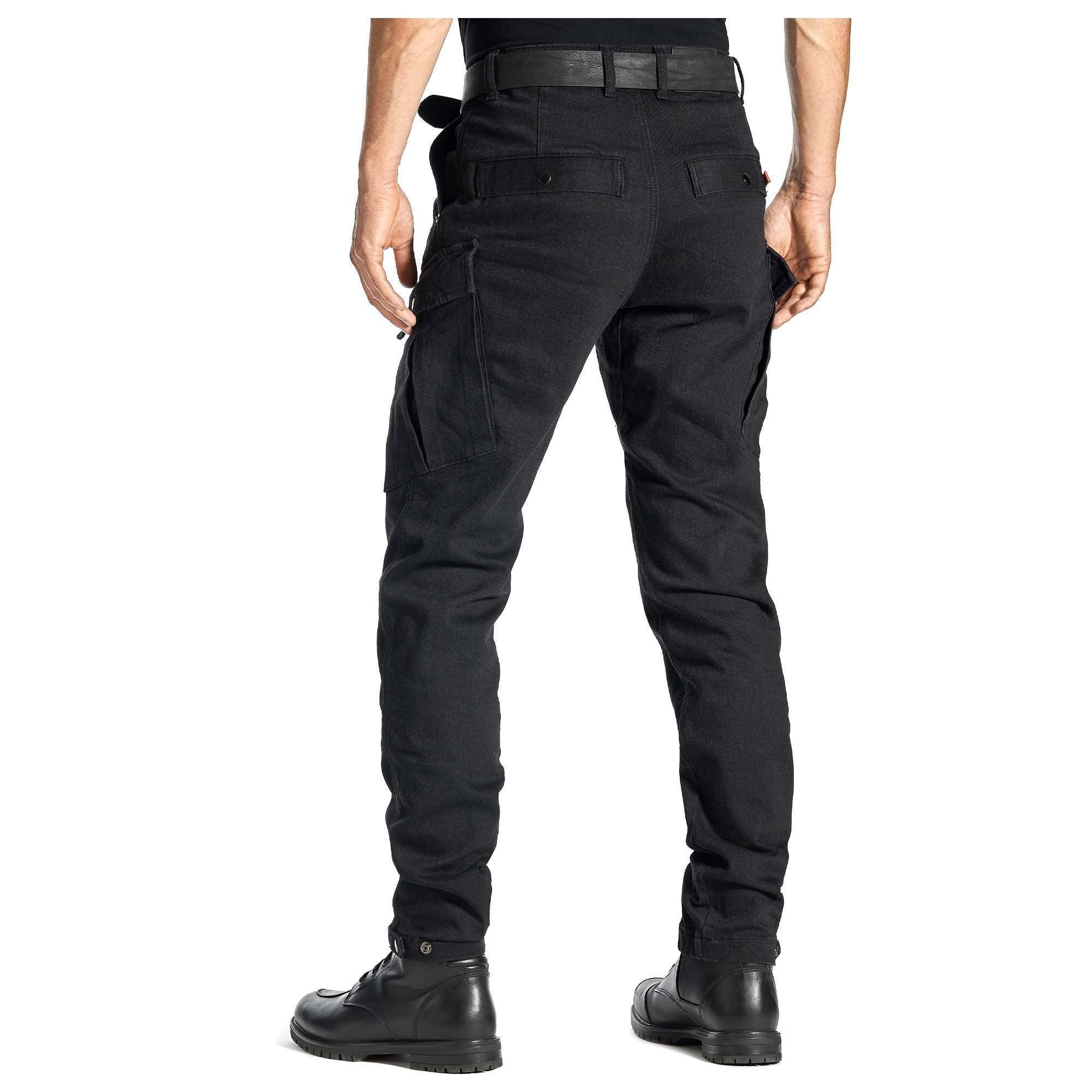 Pando Moto Mark Kev 01 Jeans, Length 30 - Black