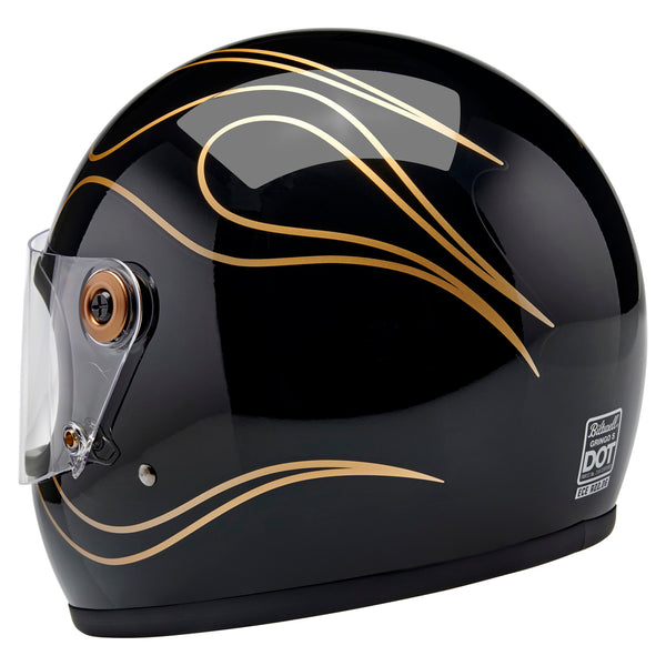 Biltwell Gringo S Helmet - Gloss Black Flames