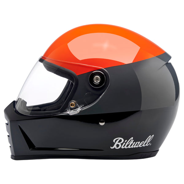 Biltwell Lane Splitter Helmet - Podium Orange/Grey/Black