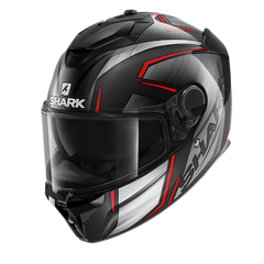 Shark Spartan GT Carbon Kromium Helmet - Carbon Chrome Red