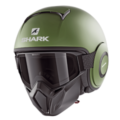 Shark Street Drak Blank Matt Helmet - Green