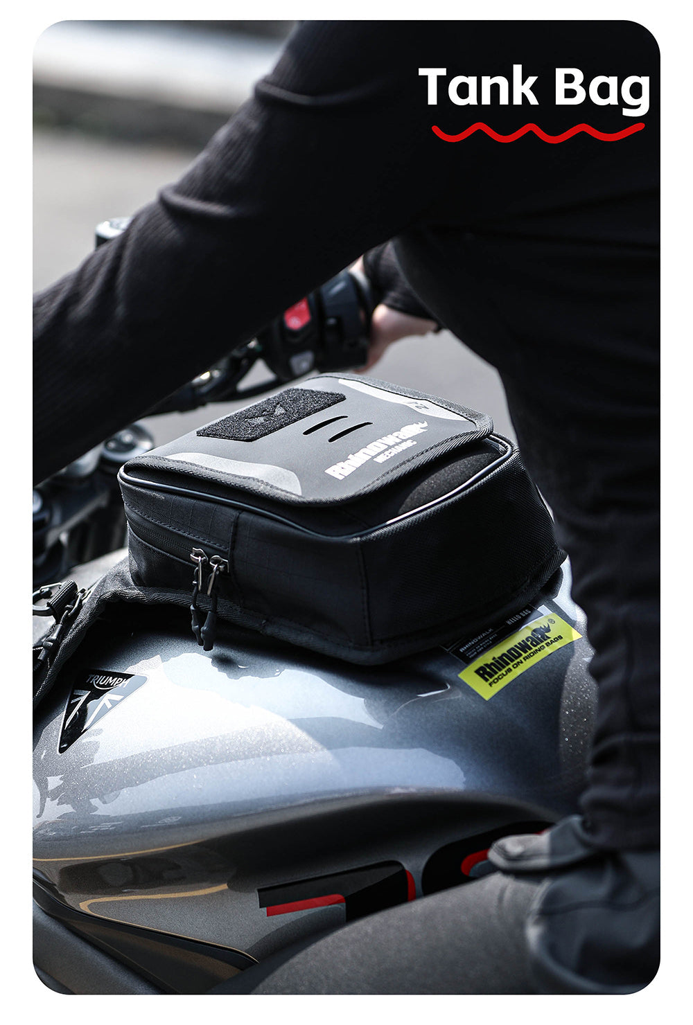 Rhinowalk - Mechanic - 2.4L Motorcycle Waterproof Tank Bag / Leg Bag - Non Magnectic (MJX2008WT)