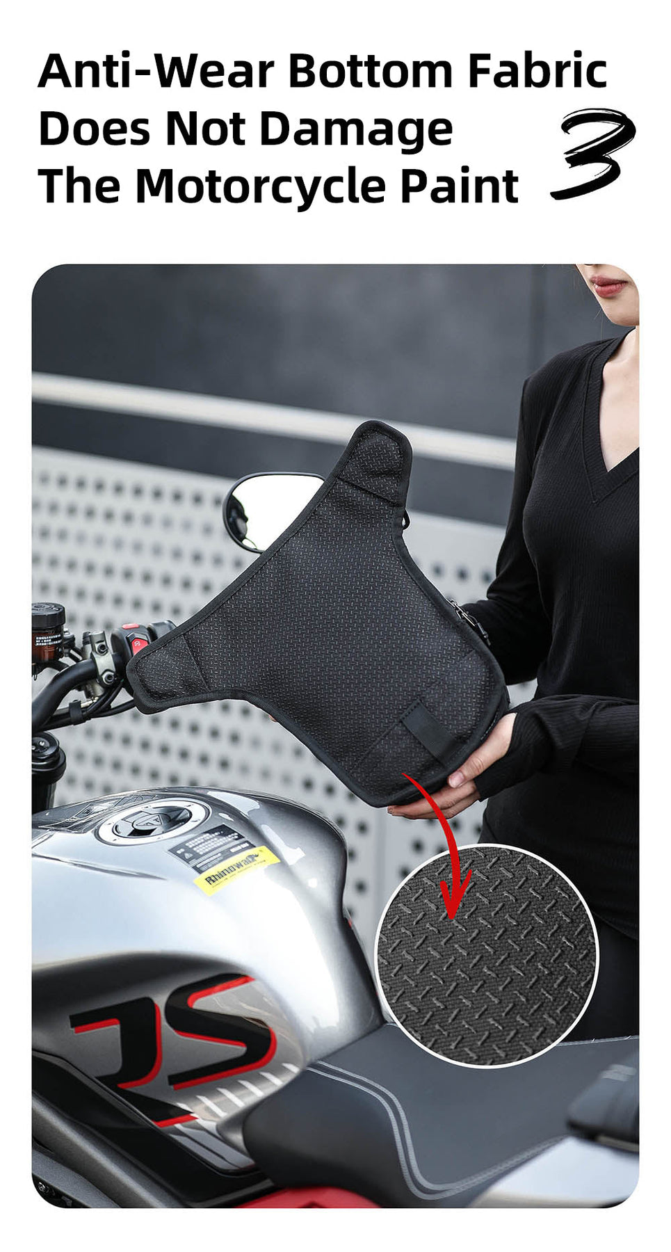 Rhinowalk - Mechanic - 2.4L Motorcycle Waterproof Tank Bag / Leg Bag - Non Magnectic (MJX2008WT)