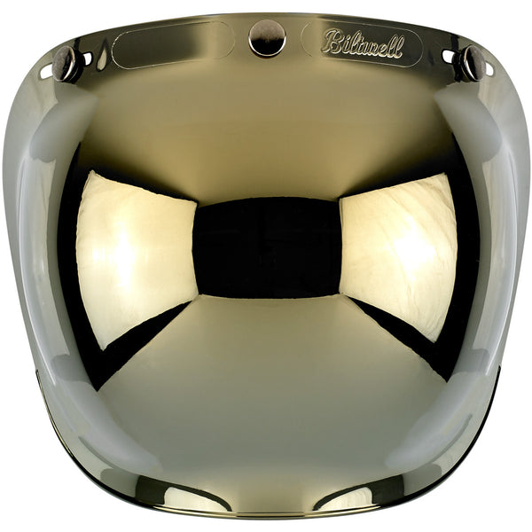 Biltwell Visor Bubble Shield Anti-Fog - Gold Mirror