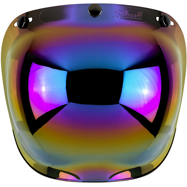 Biltwell Visor Bubble Shield Anti-Fog - Rainbow Mirror