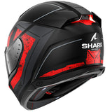Shark Skwal i3 RHAD Matte Helmet - Black Chrome Red
