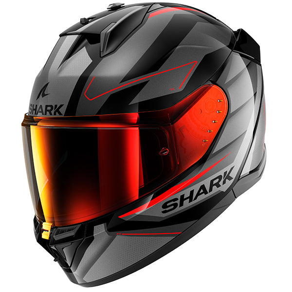 Shark D-Skwal 3 Sizler Helmet - Black Anthracite Red