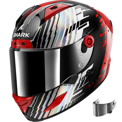 Shark Aeron EDGY Full Carbon Gloss Helmet (DRU) - Red Chrome