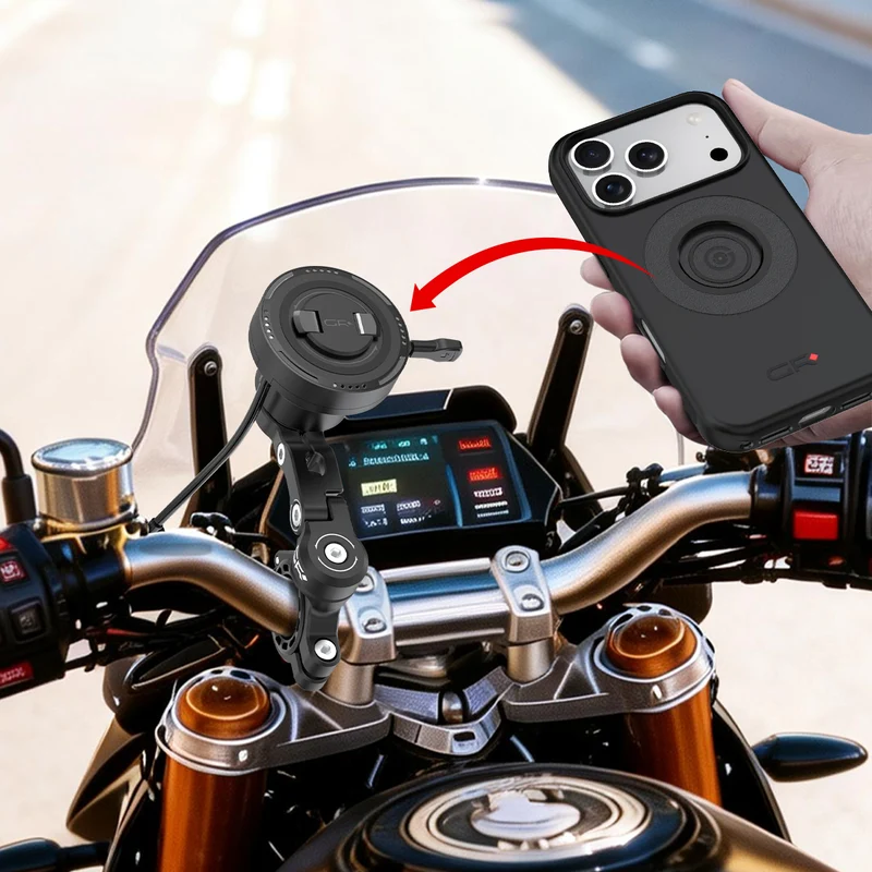 GRxplore - MW65 Wireless Charging Motorcycle Handlebar Mount