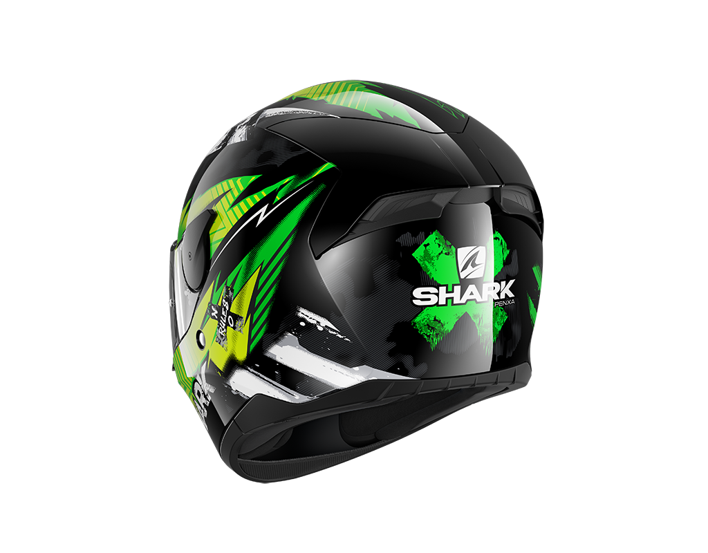 Shark D-Skwal 2 Penxa Helmet - Black Green Yellow