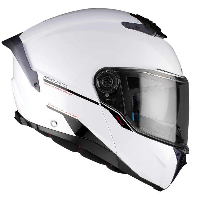 MT Atom 2 SV Solid A0 Gloss Helmet - White