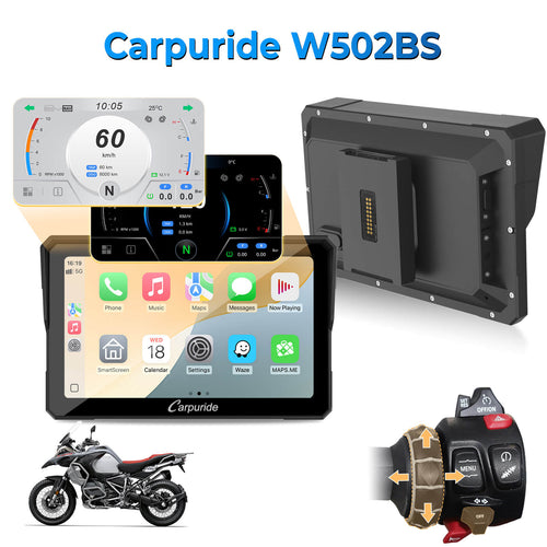 Carpuride - 5 inch Waterproof Carplay for BMW - W502BS