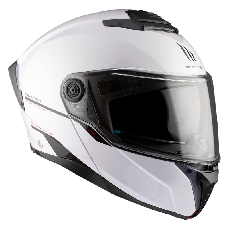 MT Atom 2 SV Solid A0 Gloss Helmet - White