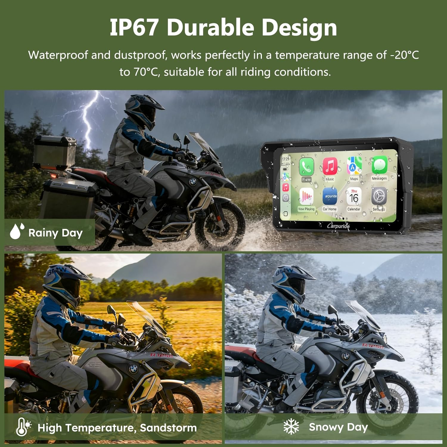 Carpuride - 6.25 inch Waterproof Carplay for BMW - W602BS PRO - Motofever