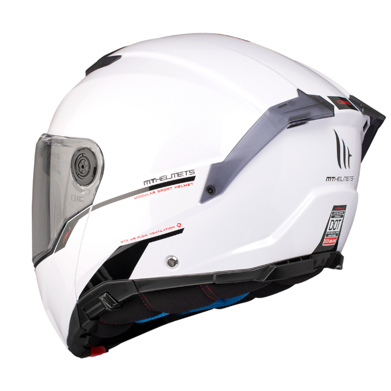 MT Atom 2 SV Solid A0 Gloss Helmet - White