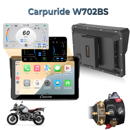 Carpuride - 7 inch Waterproof Carplay for BMW - W702BS